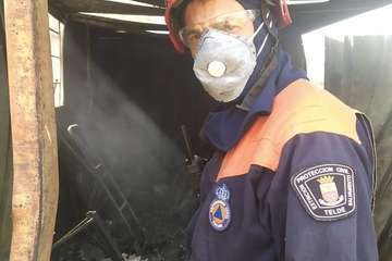 Telde se suma al dispositivo contra el incendio de Tasarte (Foto TA)